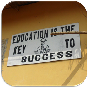 Education is Key sign