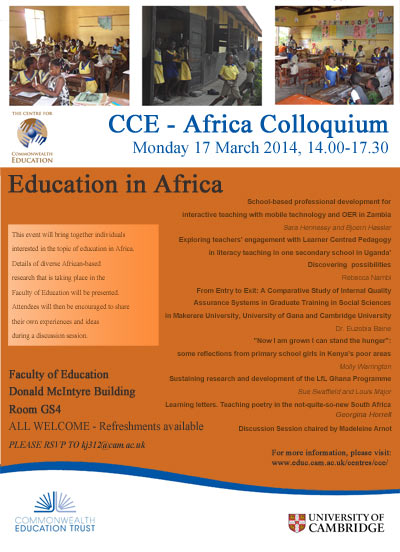 Image of CCE - Africa Colloquium flyer