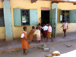 Children playing in a Central Province school, Kenya