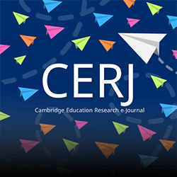 Illustration of the word CERJ with coloured paper aeroplanes flying about it