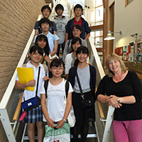 Image: Japanese students from the Super Global High School visit the Faculty