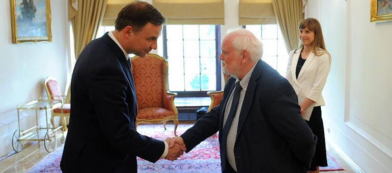 Polish President Andrzej Duda and David Whitebread