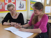 School mentor with PGCE student