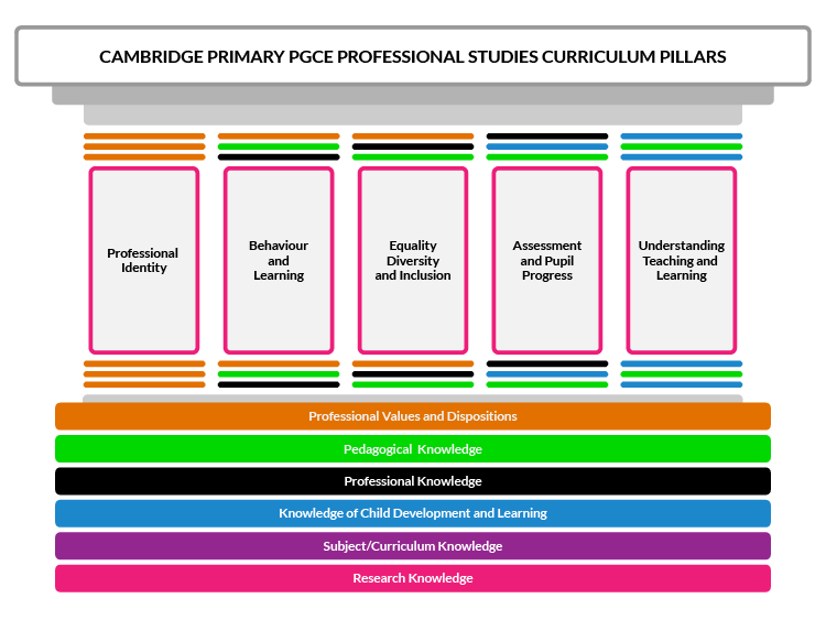 Professional Studies Curricullum Pillars info graphic