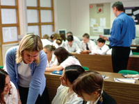 History in the classroom, PGCE Faculty of Education trainee and students