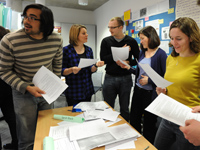 History in the classroom, PGCE Faculty of Education trainee and students, Cambridge