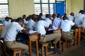 Secondary school classroom Rwanda