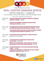 Image: REAL Centre Seminar Series, Easter Term 2017