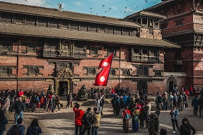 Youth protest in Durbar Square, Nepal