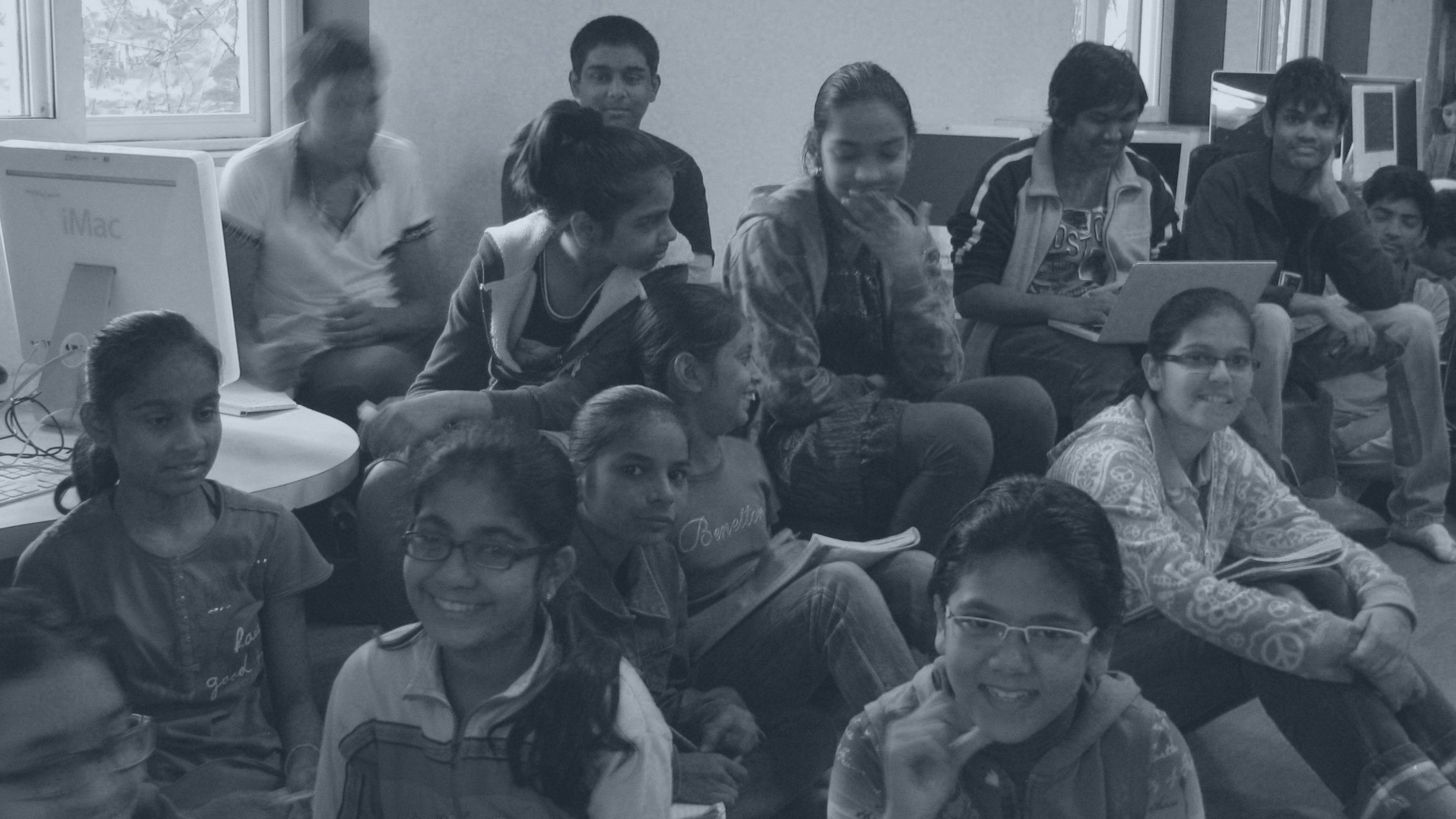 Pupils at Mahatma Gandhi International School