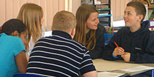 Classroom children in discussions