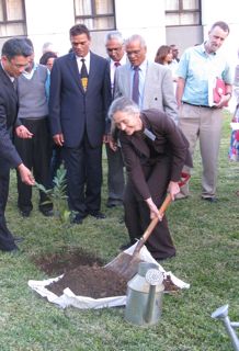 Judy Curry, CEO of Commonwealth Education Trust at ceremonial tree planing, Mauritius, 2010