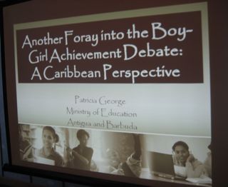 Conference slide - Boy/Girl Achievement Debate