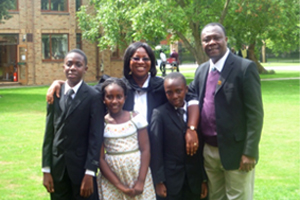 Dr Georgina Oduro and family