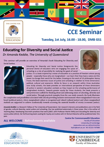 Amanda Keddie, Seminar flyer