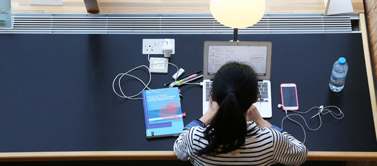 Student studying