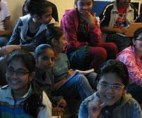 Pupils at Mahatma Gandhi International School