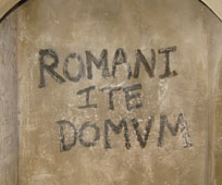 Image in this story: â��Romans go homeâ��. Mocked-up Roman graffiti, referencing Monty Pythonâ��s Life of Brian, at the Hull and East Riding Museum. By Chemical Engineer, licensed under CC BY-SA 4.0