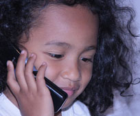 Child on phone