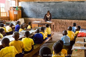 Teacher in a rural classroom