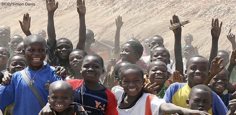 Group of children of all ages, Central African Republic
