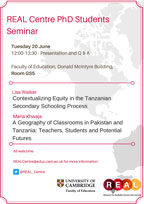 Image: REAL Centre Seminar Series: The potential of the non-state sector: What can be learnt from the PEAS example?