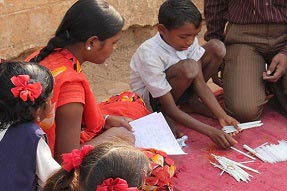 Learning Maths with sticks, India