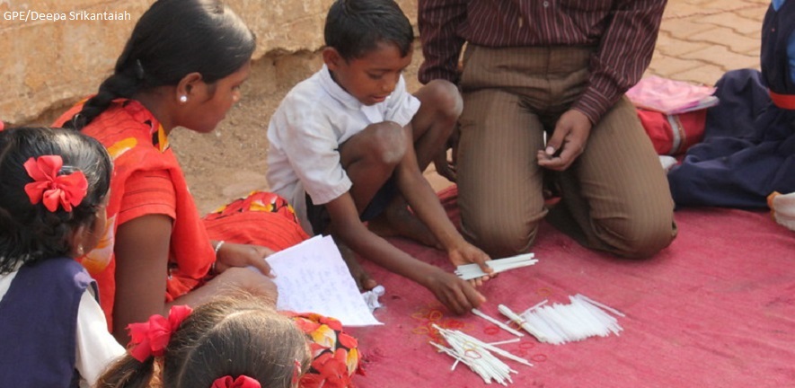 Learning Maths with sticks, India