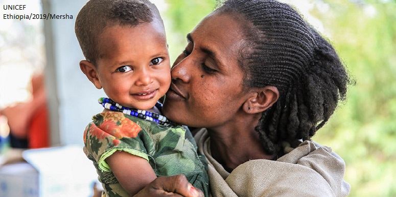 Mother and child at Megab Health Center