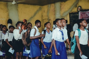 Secondary school chidlren in Nigeria